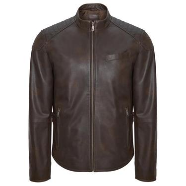  Dugan Kahve Erkek Deri Mont