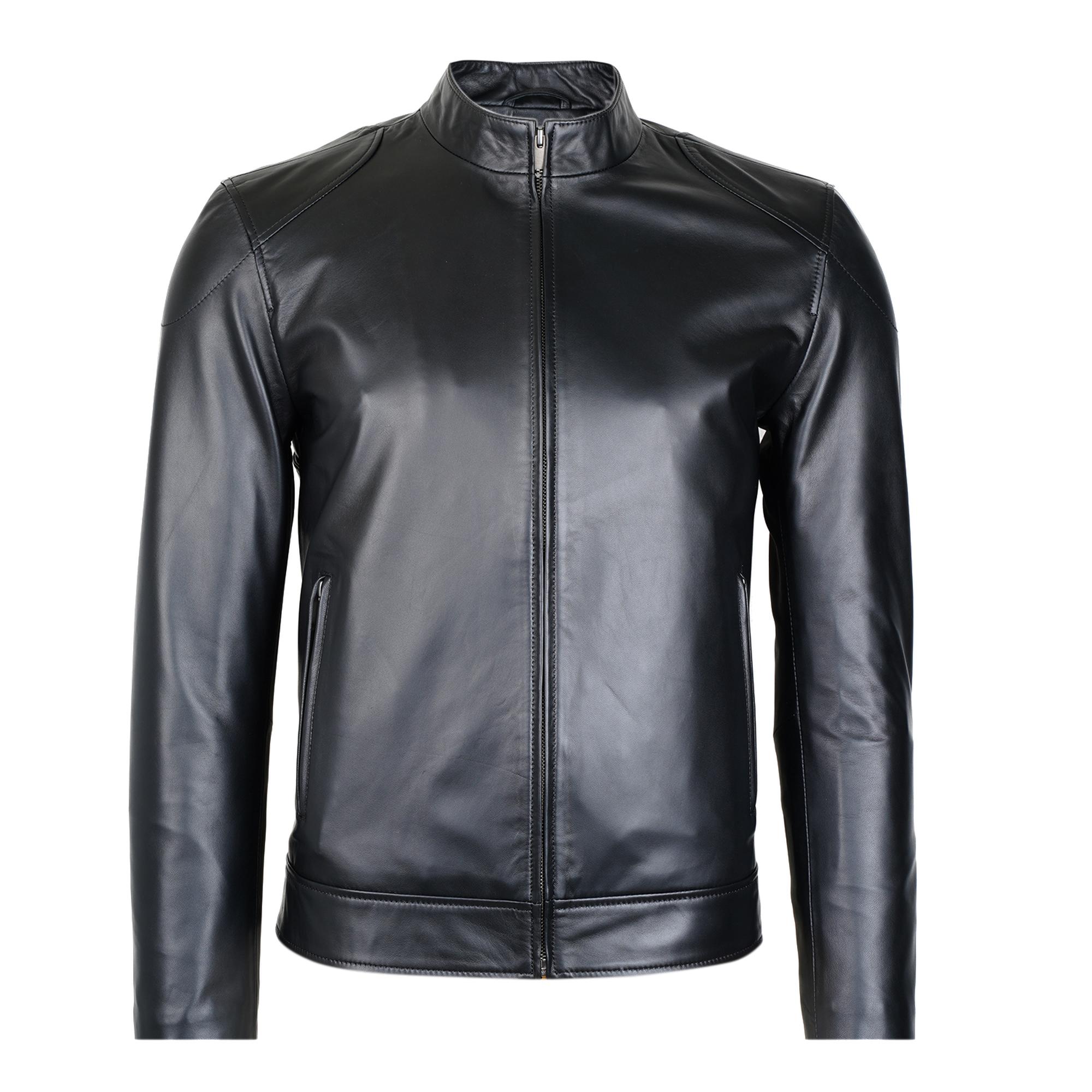 Manlio Siyah Erkek Deri Mont