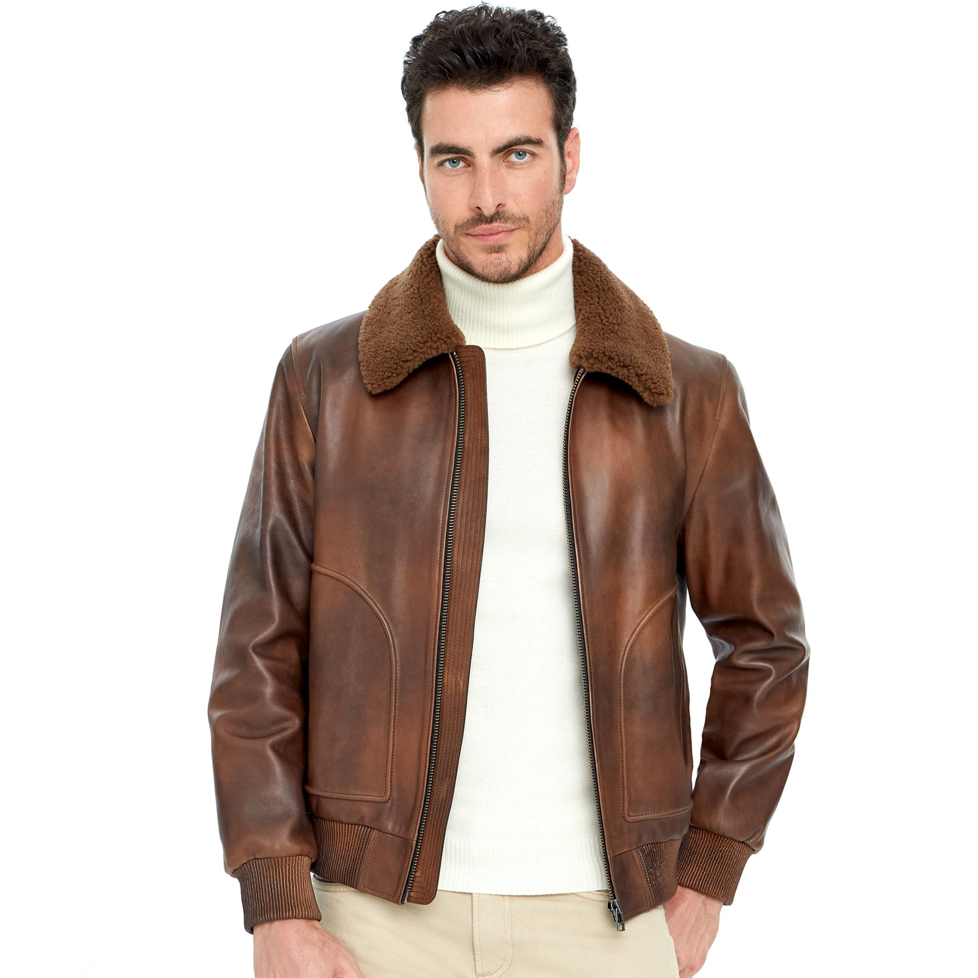 Alijha Kahve Erkek Deri Mont