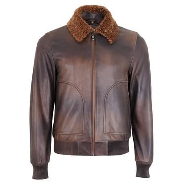  Alijha Kahve Erkek Deri Mont