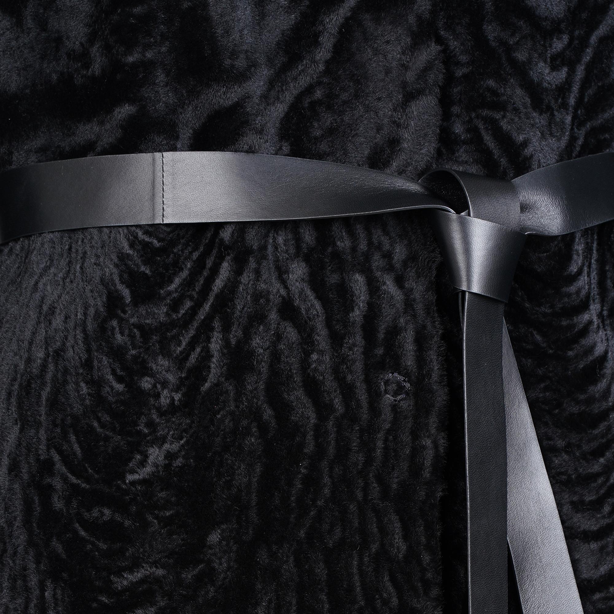 Emilly Siyah Kadın Kürk Kaban