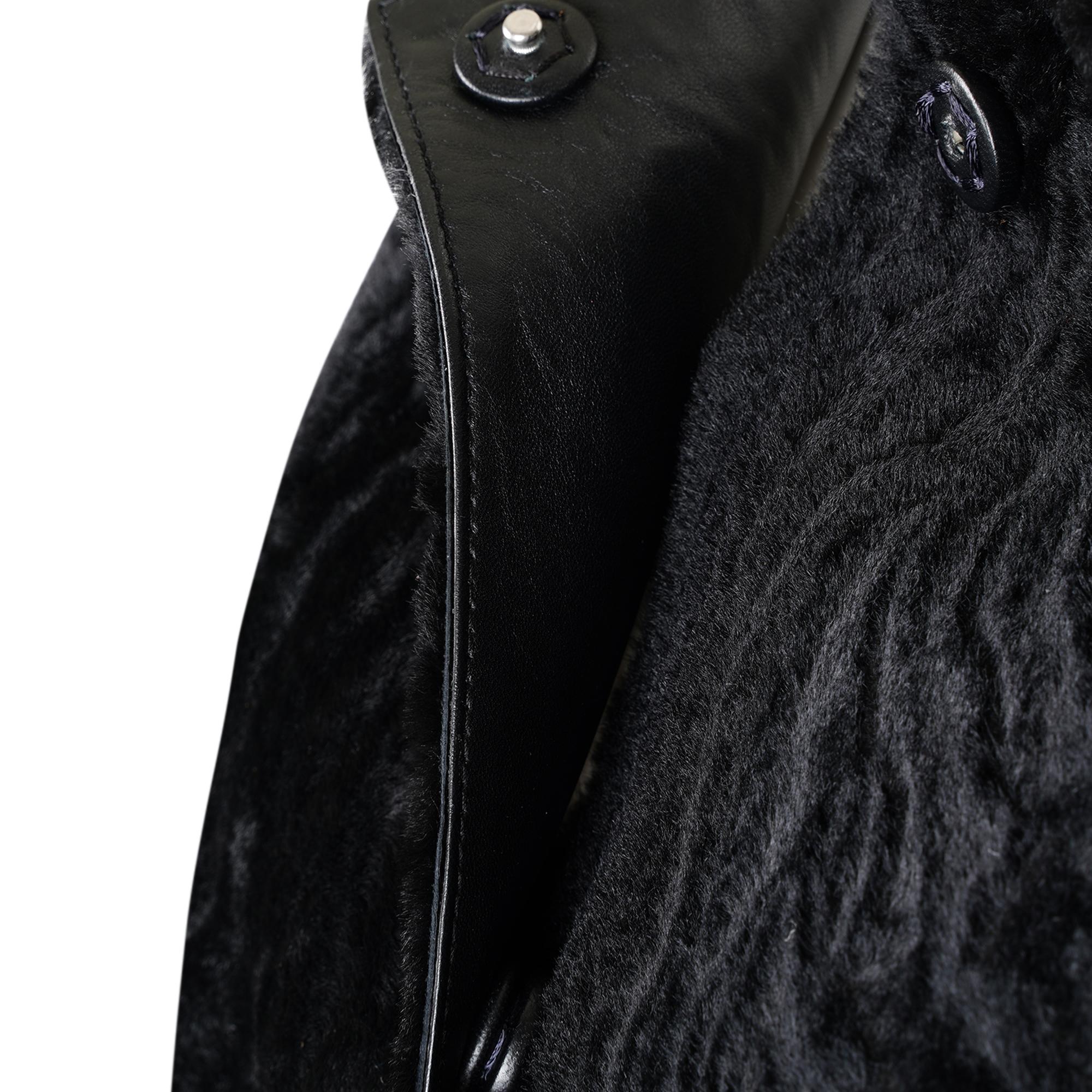 Emilly Siyah Kadın Kürk Kaban