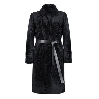  Emilly Siyah Kadın Kürk Kaban