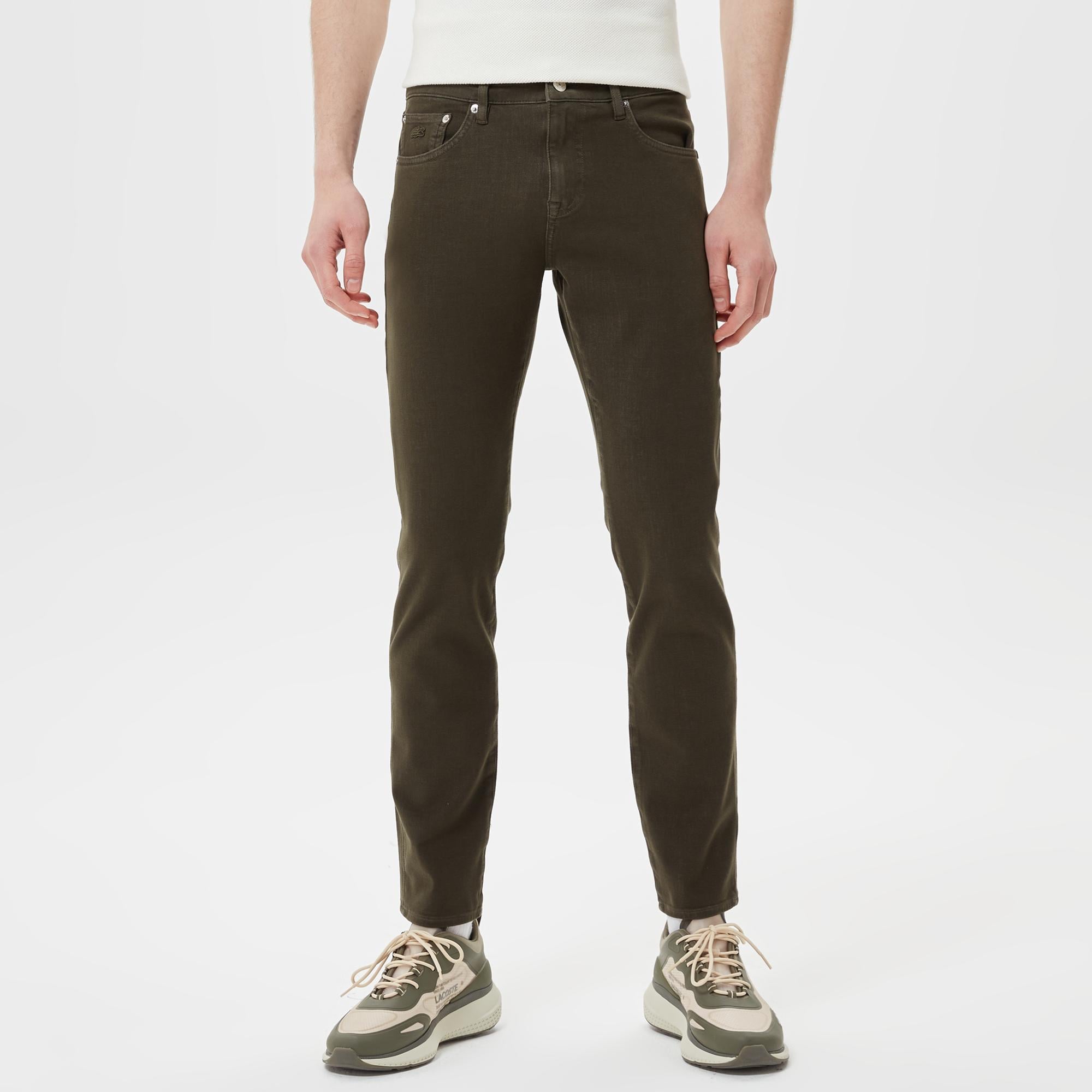 Erkek Slim Fit Yeşil Jean Pantolon