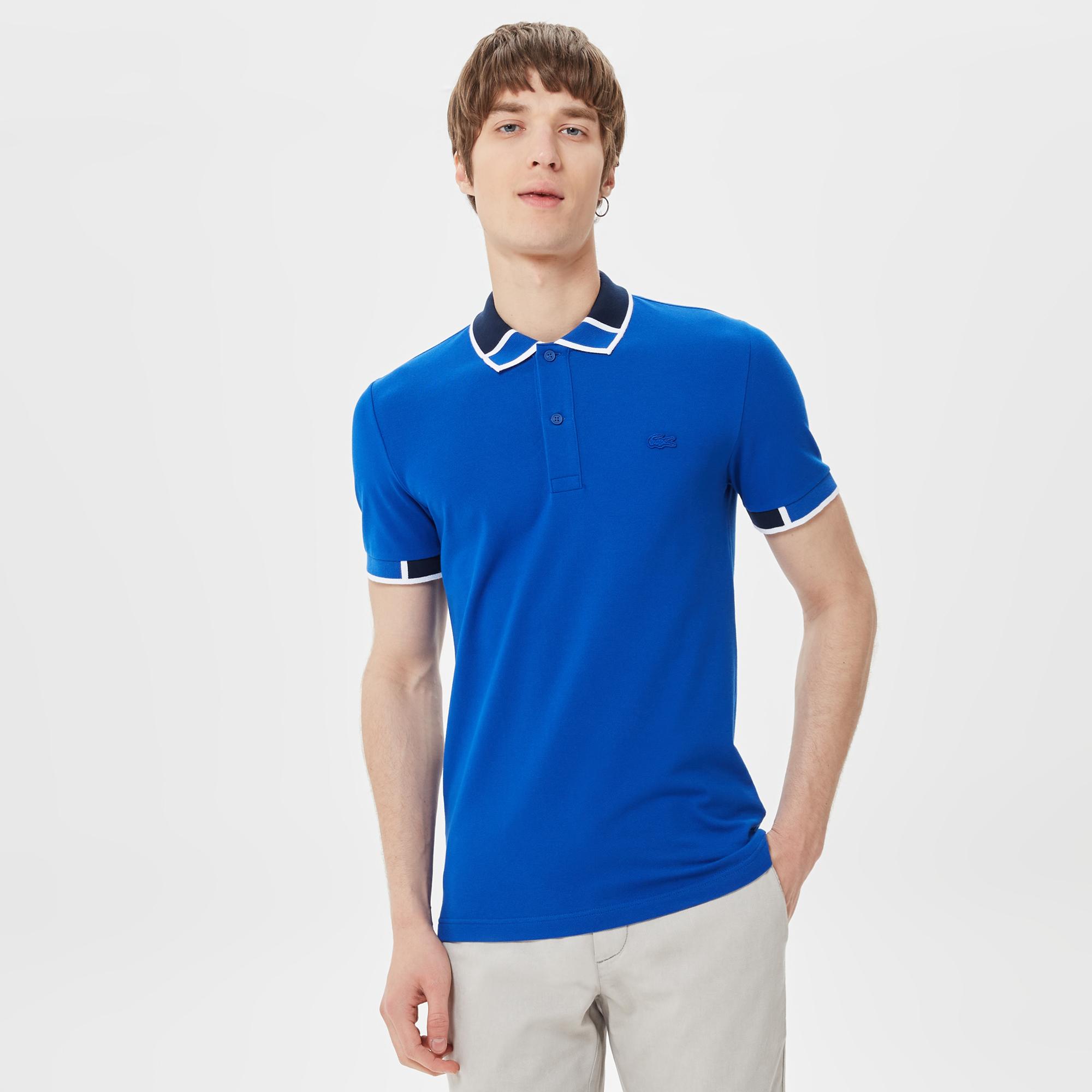 Lacoste Erkek Slim Fit Mavi Polo