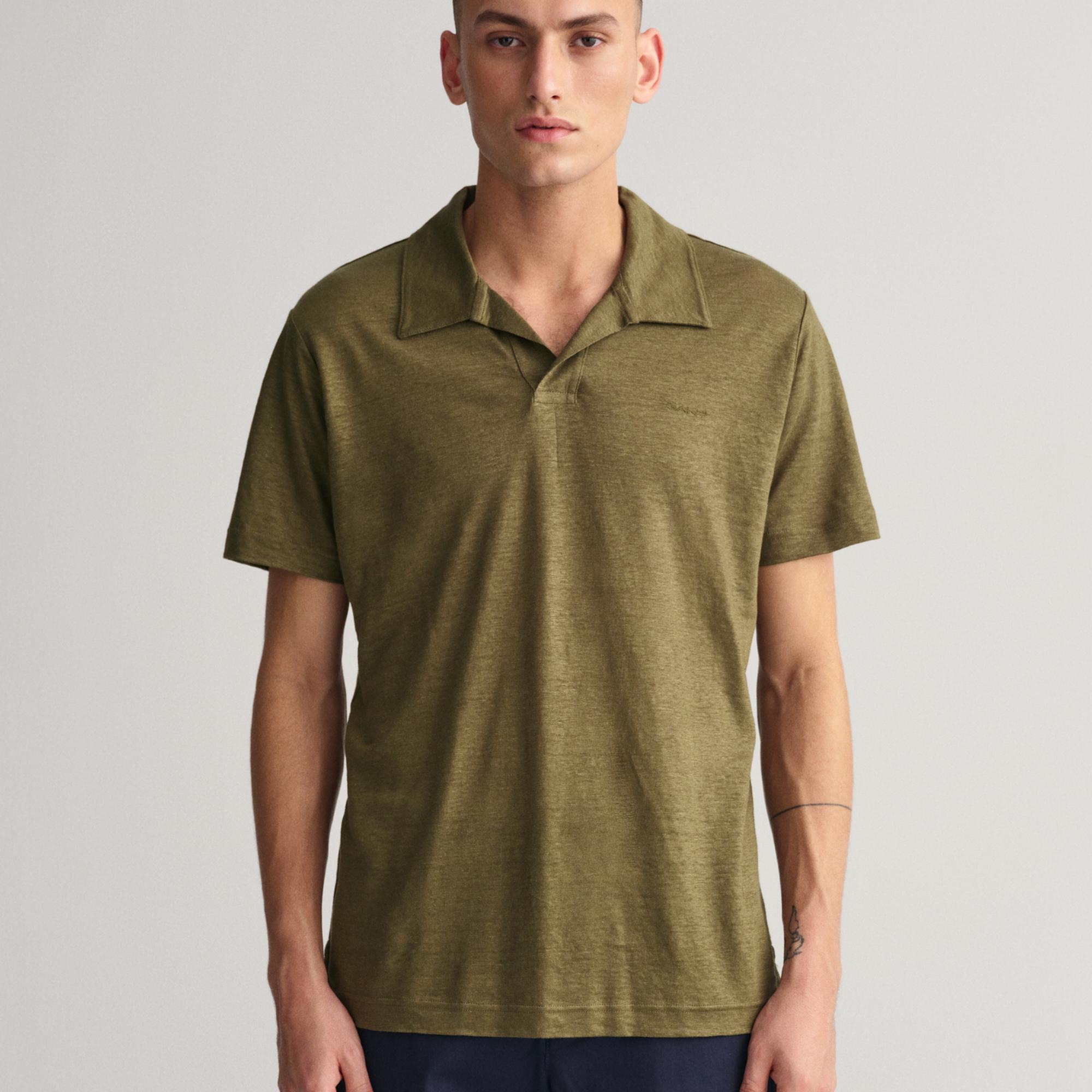 GANT Erkek Yeşil Regular Fit Polo