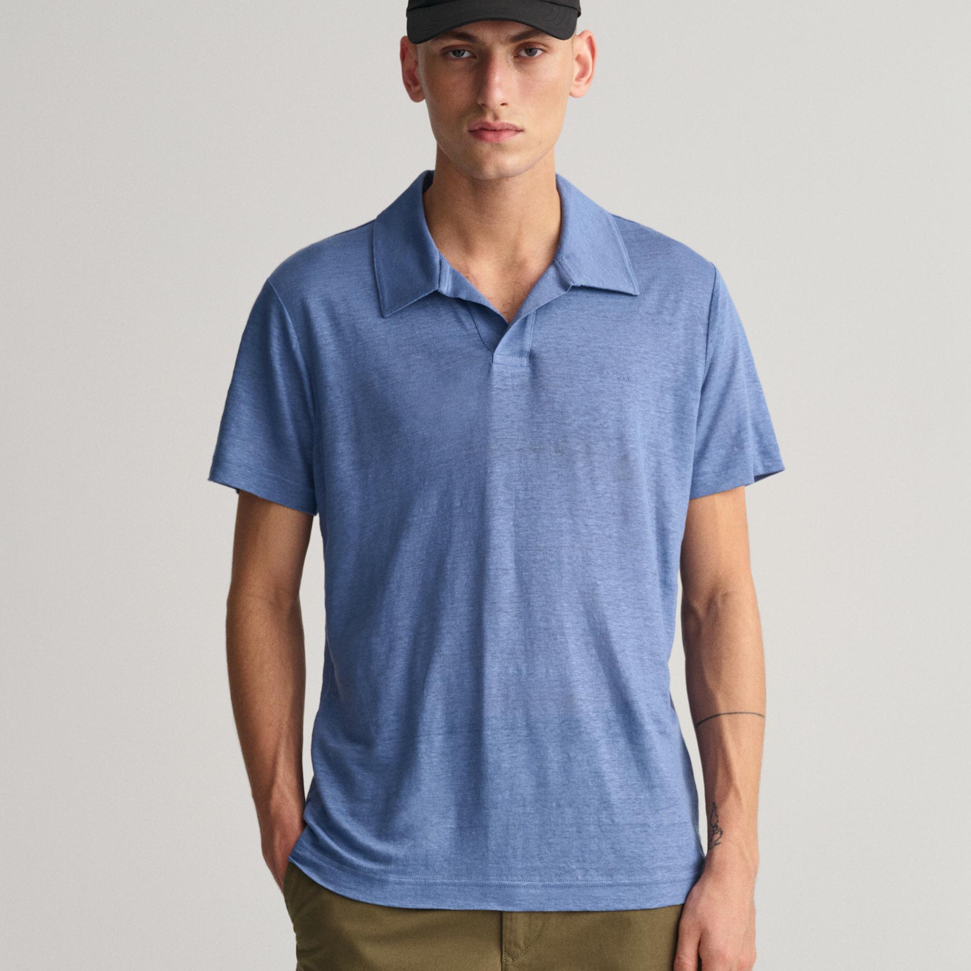 GANT Erkek Mavi Regular Fit Polo