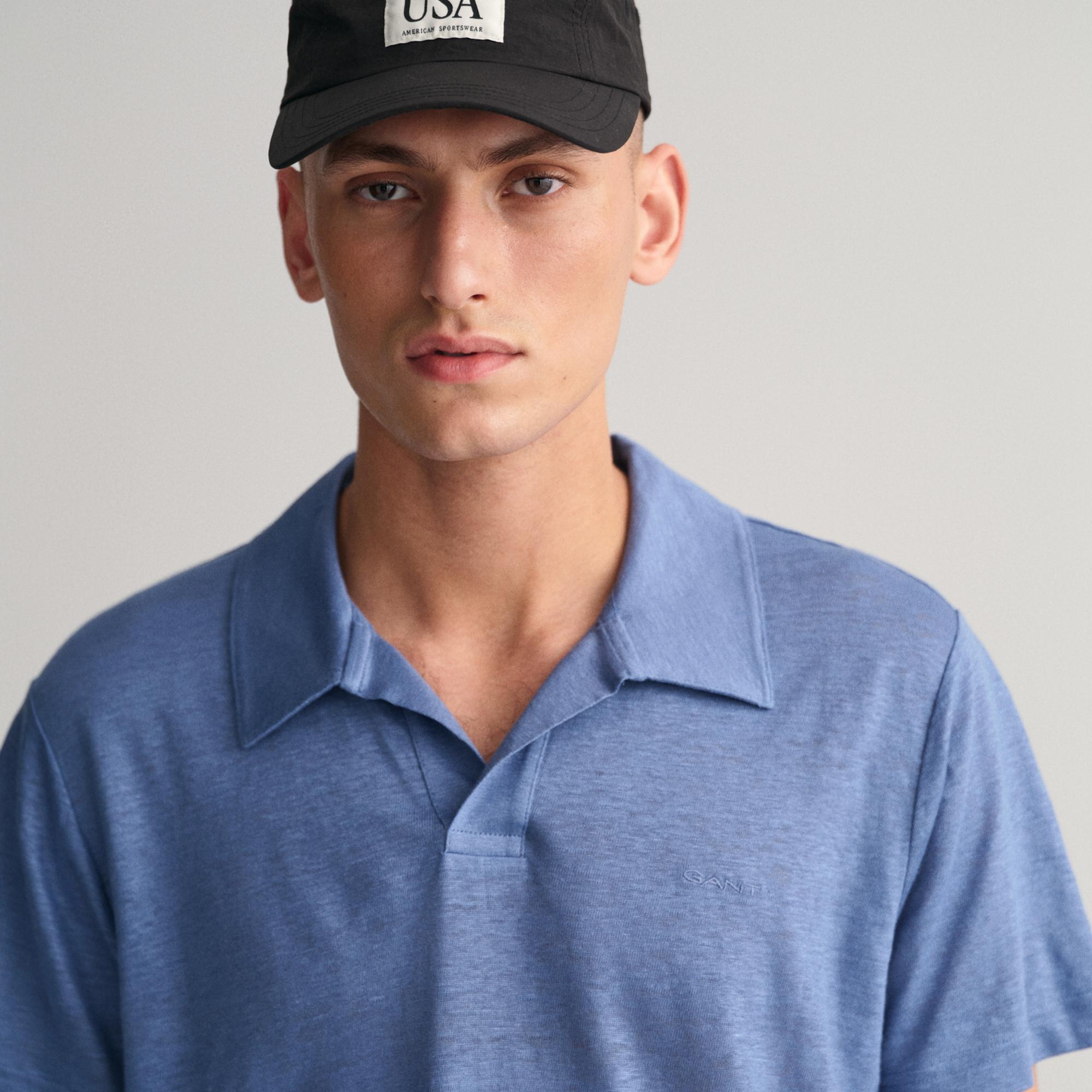 GANT Erkek Mavi Regular Fit Polo