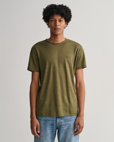  GANT Erkek Yeşil Regular Fit Bisiklet Yaka T-shirt