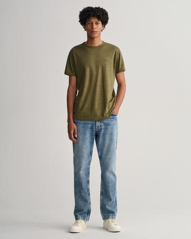  GANT Erkek Yeşil Regular Fit Bisiklet Yaka T-shirt