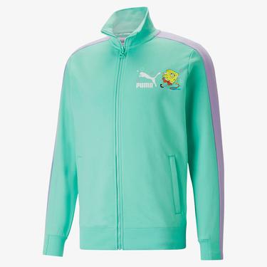  Puma X Spongebob T7 Jacket Tr Mint Erkek Yeşil Eşofman Üstü