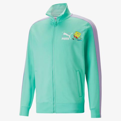  Puma X Spongebob T7 Jacket Tr Mint Erkek Yeşil Eşofman Üstü