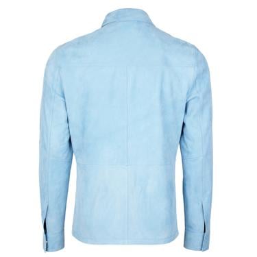  Osvaldo Mavi Erkek Süet Gömlek
