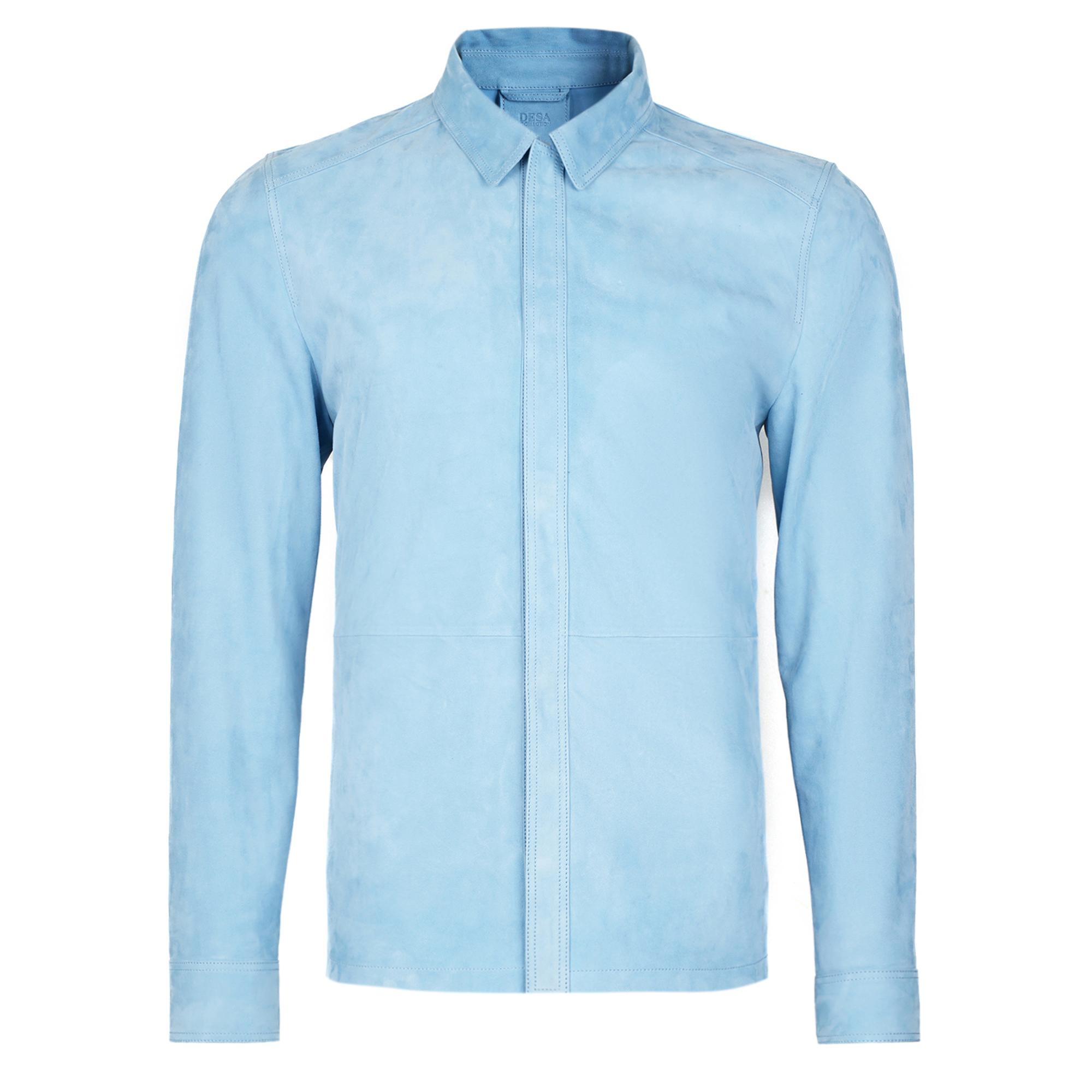 Osvaldo Mavi Erkek Süet Gömlek