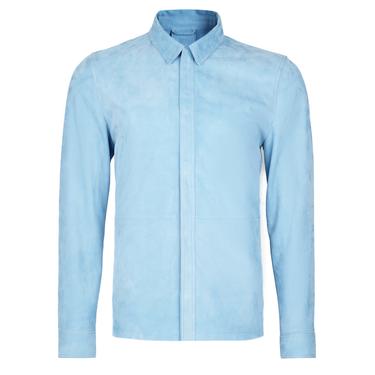  Osvaldo Mavi Erkek Süet Gömlek