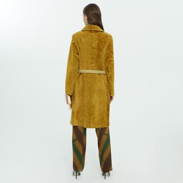  Charla Yeşil Kadın Çift Taraflı Yünlü Kaban