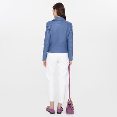  Adsilla Mavi Kadın Deri Ceket