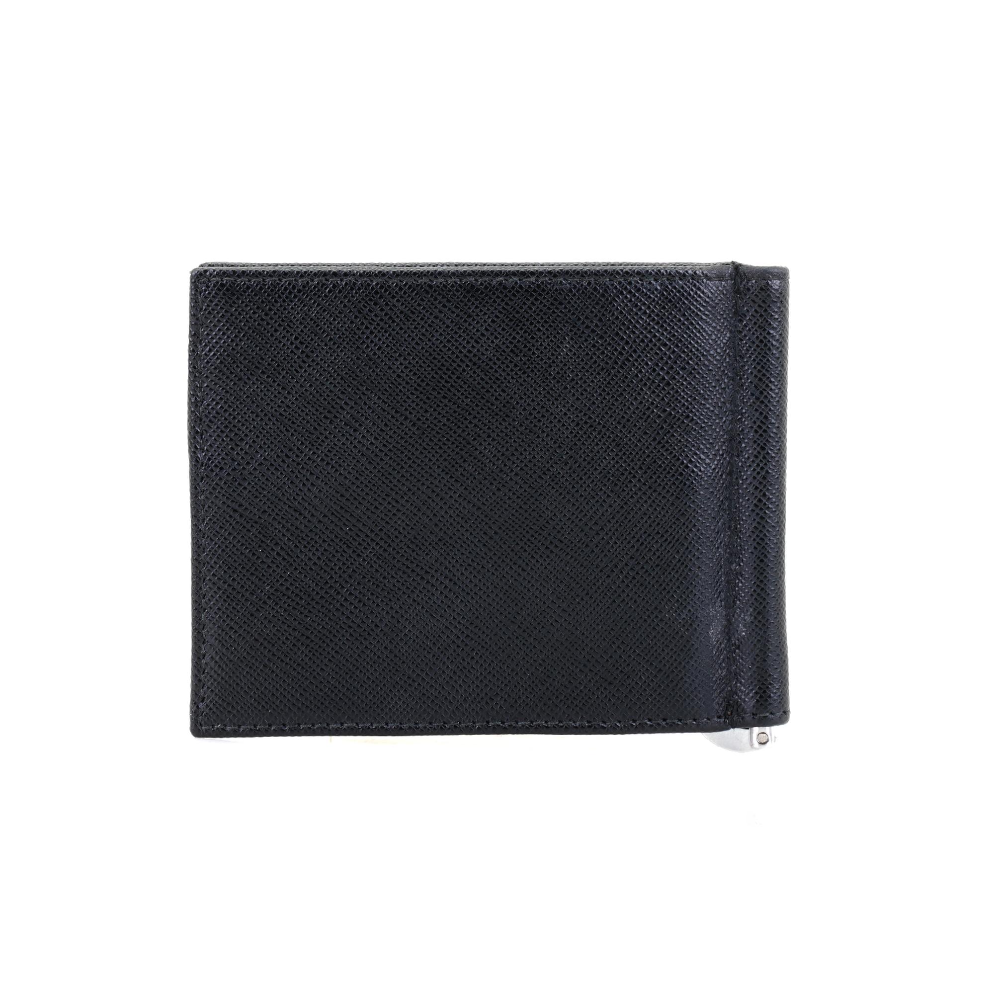Siyah Erkek Para Klipsli Deri Cüzdan / Kartlık
