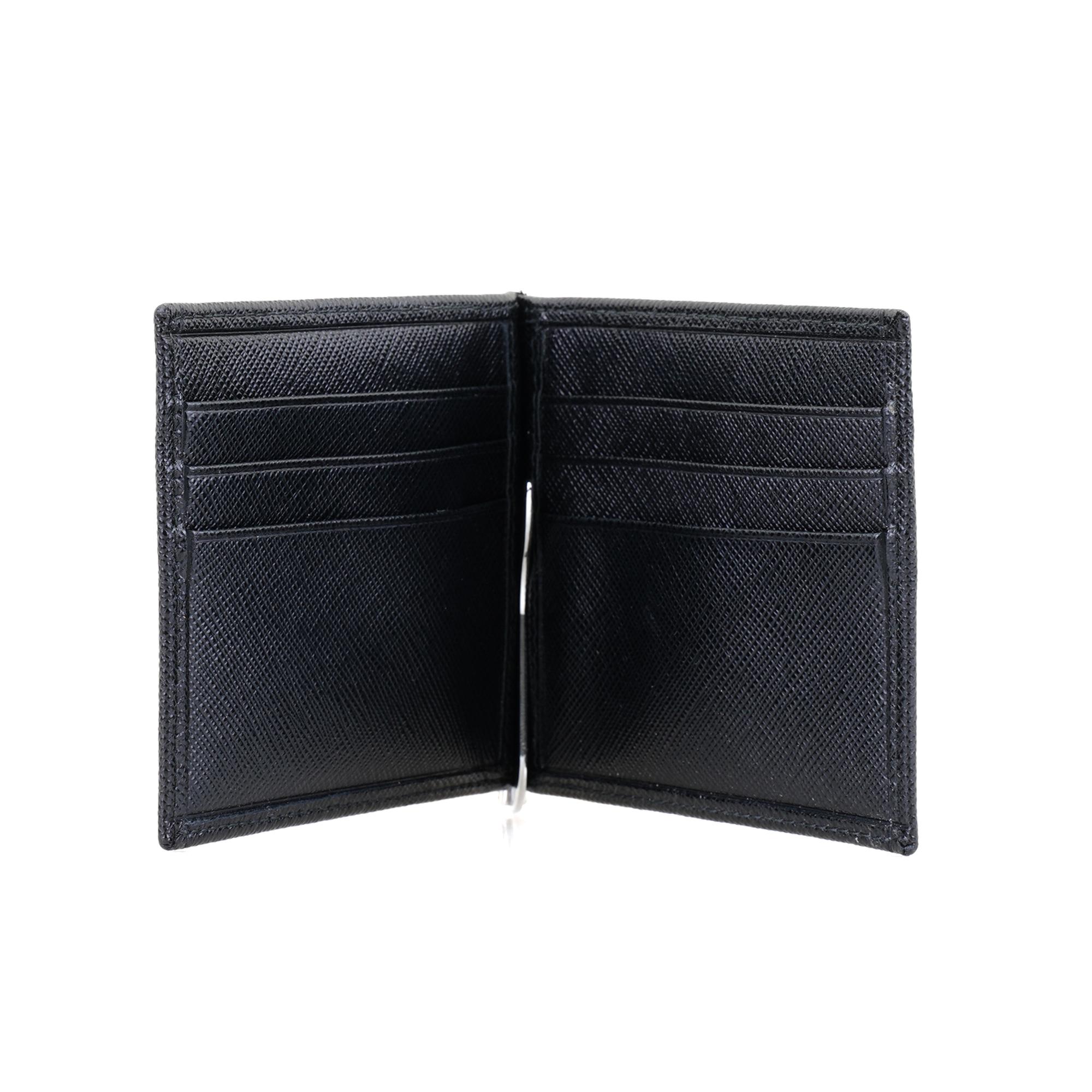 Siyah Erkek Para Klipsli Deri Cüzdan / Kartlık