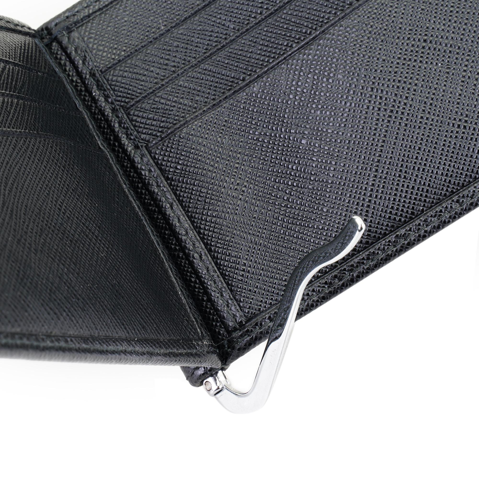 Siyah Erkek Para Klipsli Deri Cüzdan / Kartlık