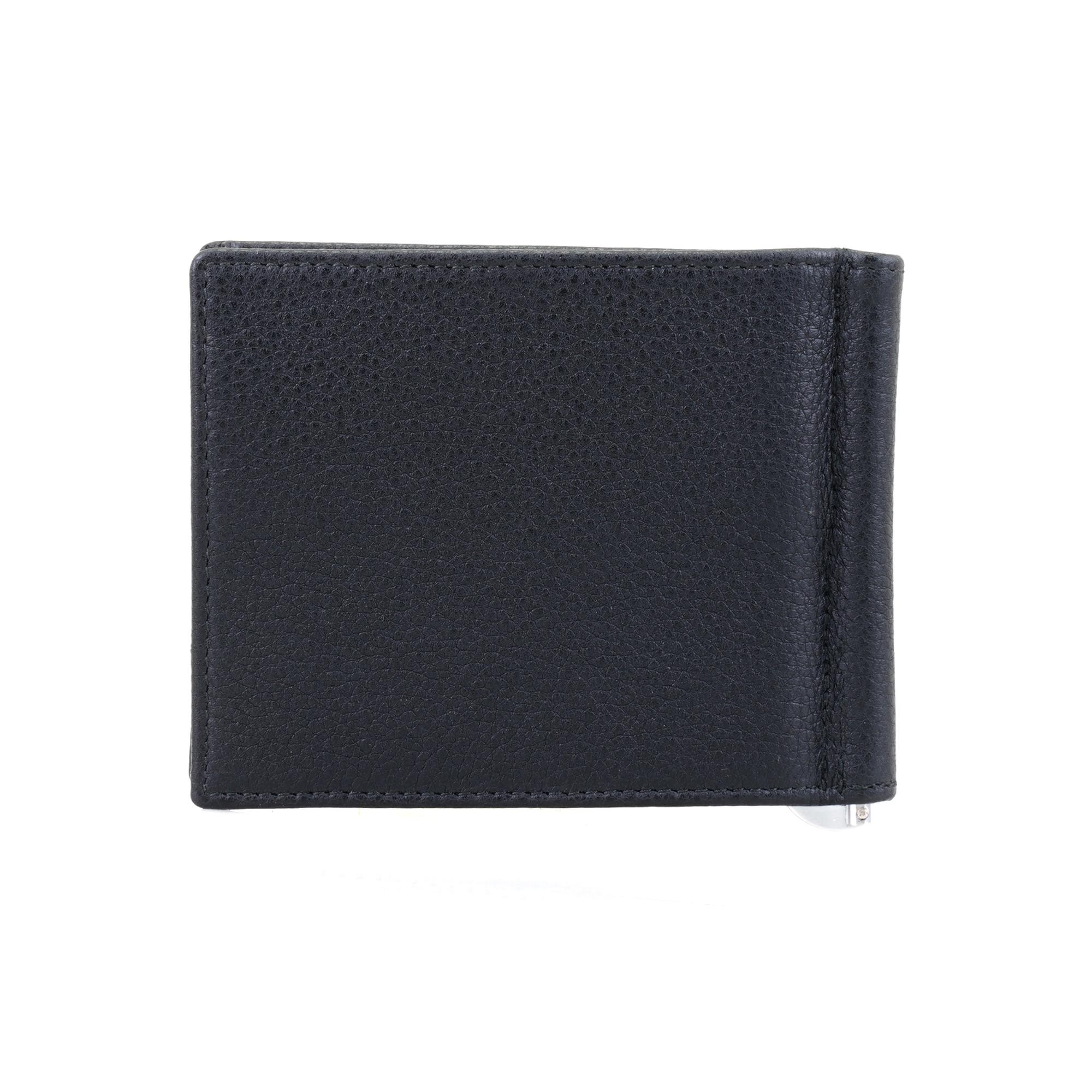 Siyah Erkek Para Klipsli Deri Cüzdan / Kartlık