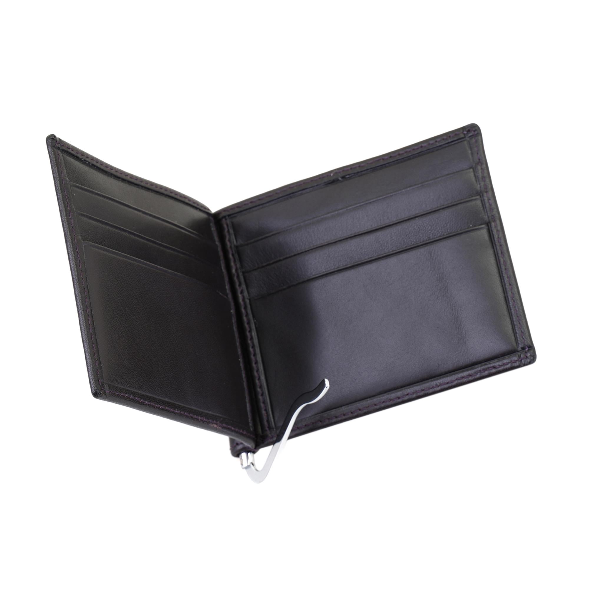 Kahve Erkek Para Klipsli Deri Cüzdan / Kartlık