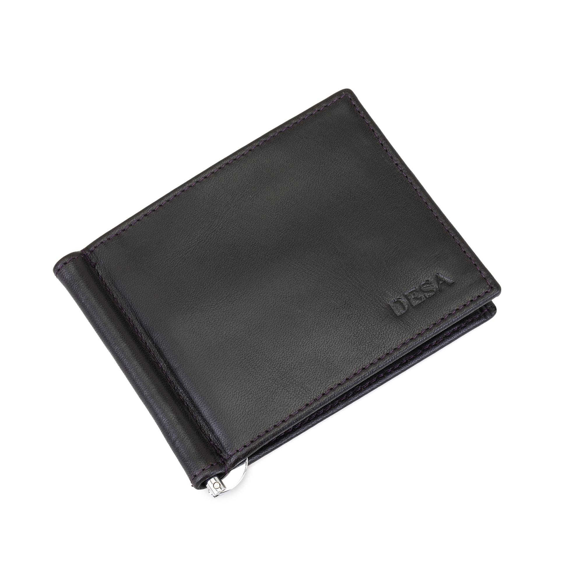 Kahve Erkek Para Klipsli Deri Cüzdan / Kartlık