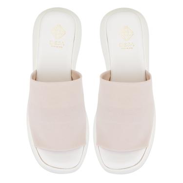  Kadın Beyaz Platform Tabanlı Terlik