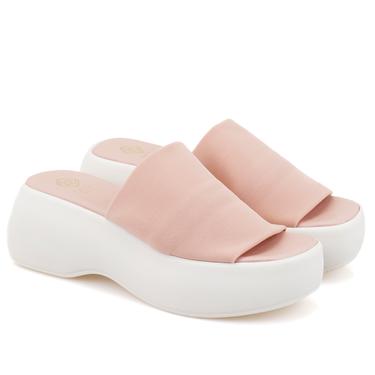  Kadın Pembe Platform Tabanlı Terlik