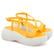 Kadın Sarı Dolgu Tabanlı Sandalet