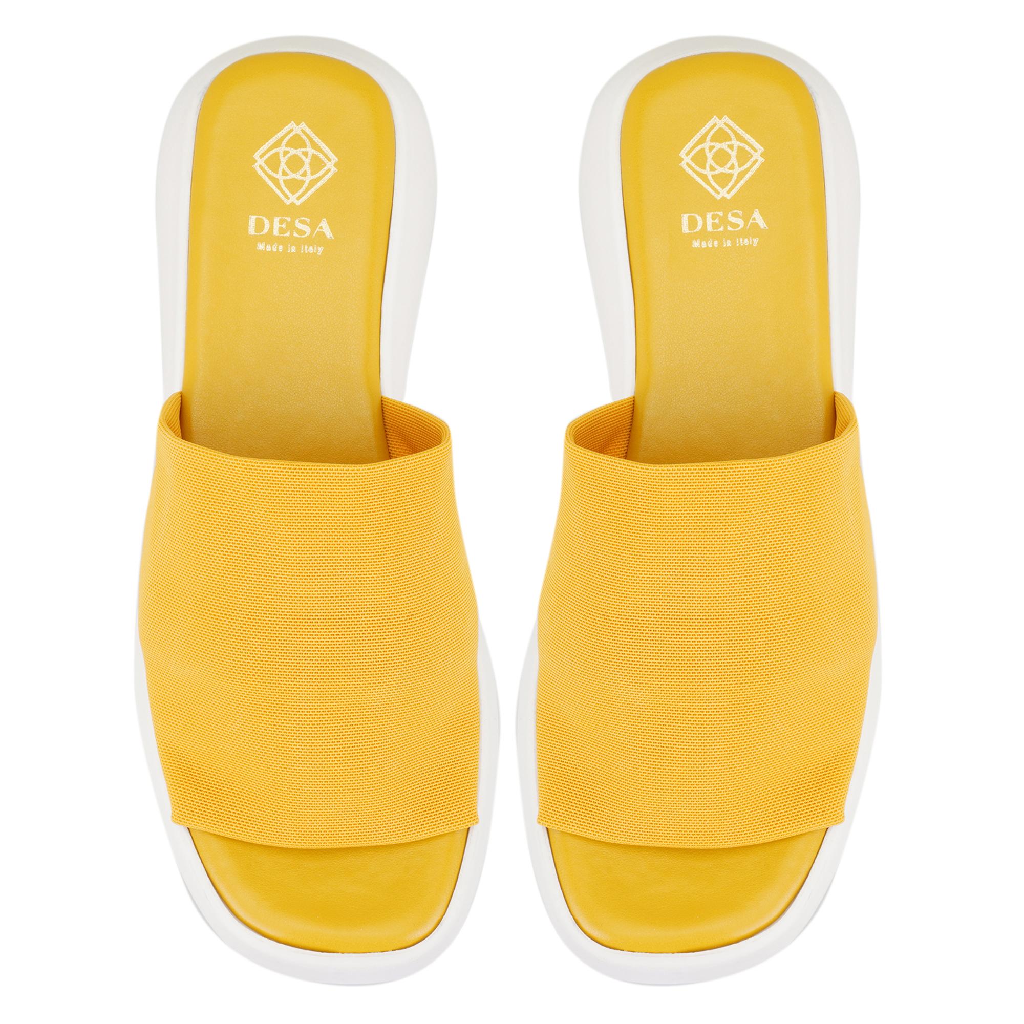 Kadın Sarı Platform Tabanlı Terlik