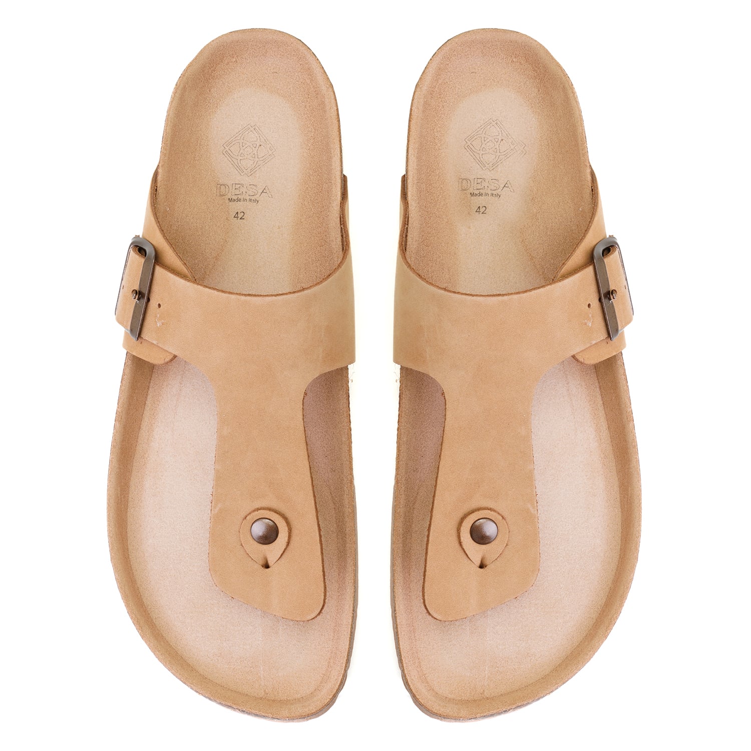 Karen Kahve Erkek Parmak Arası Nubuk Deri Terlik - Görsel 5