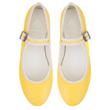  Kadın Sarı Deri Babet