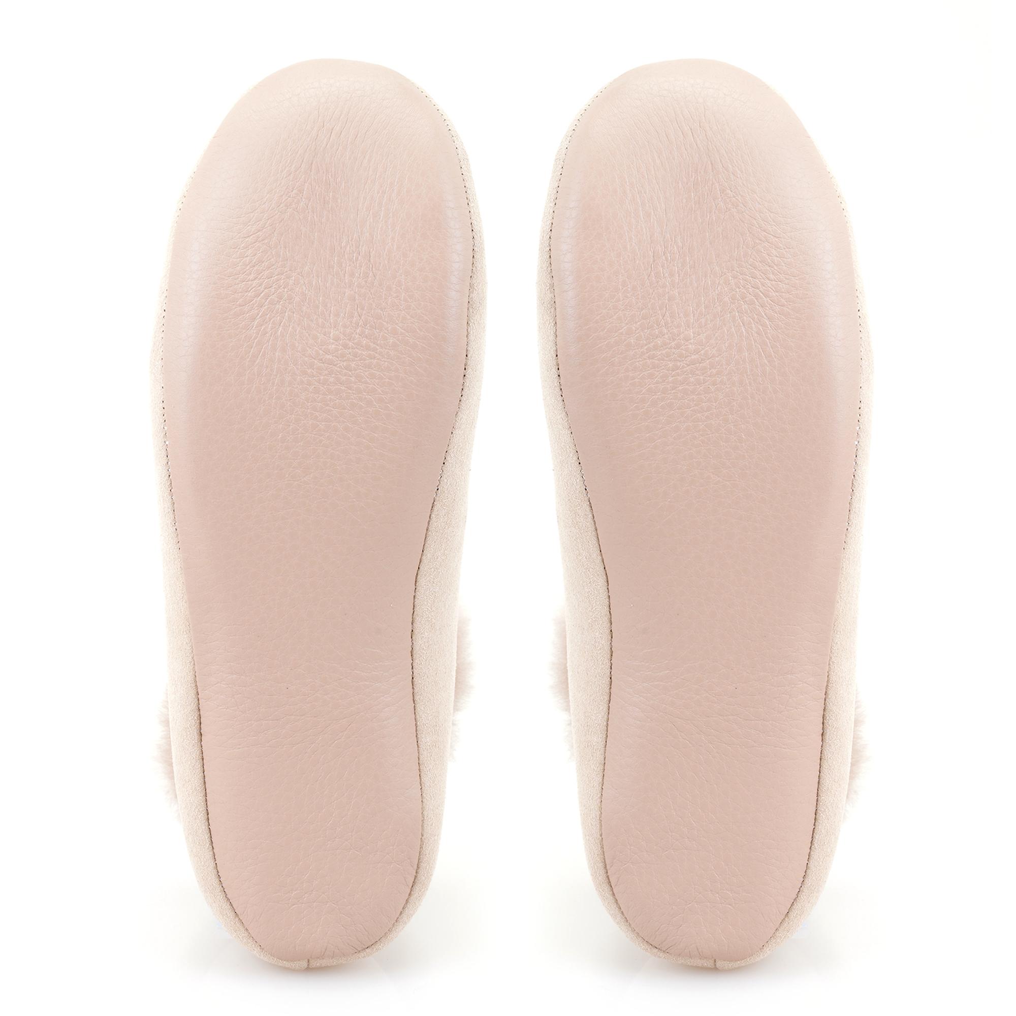 Bej Kadın Fluffy Yünlü Patik