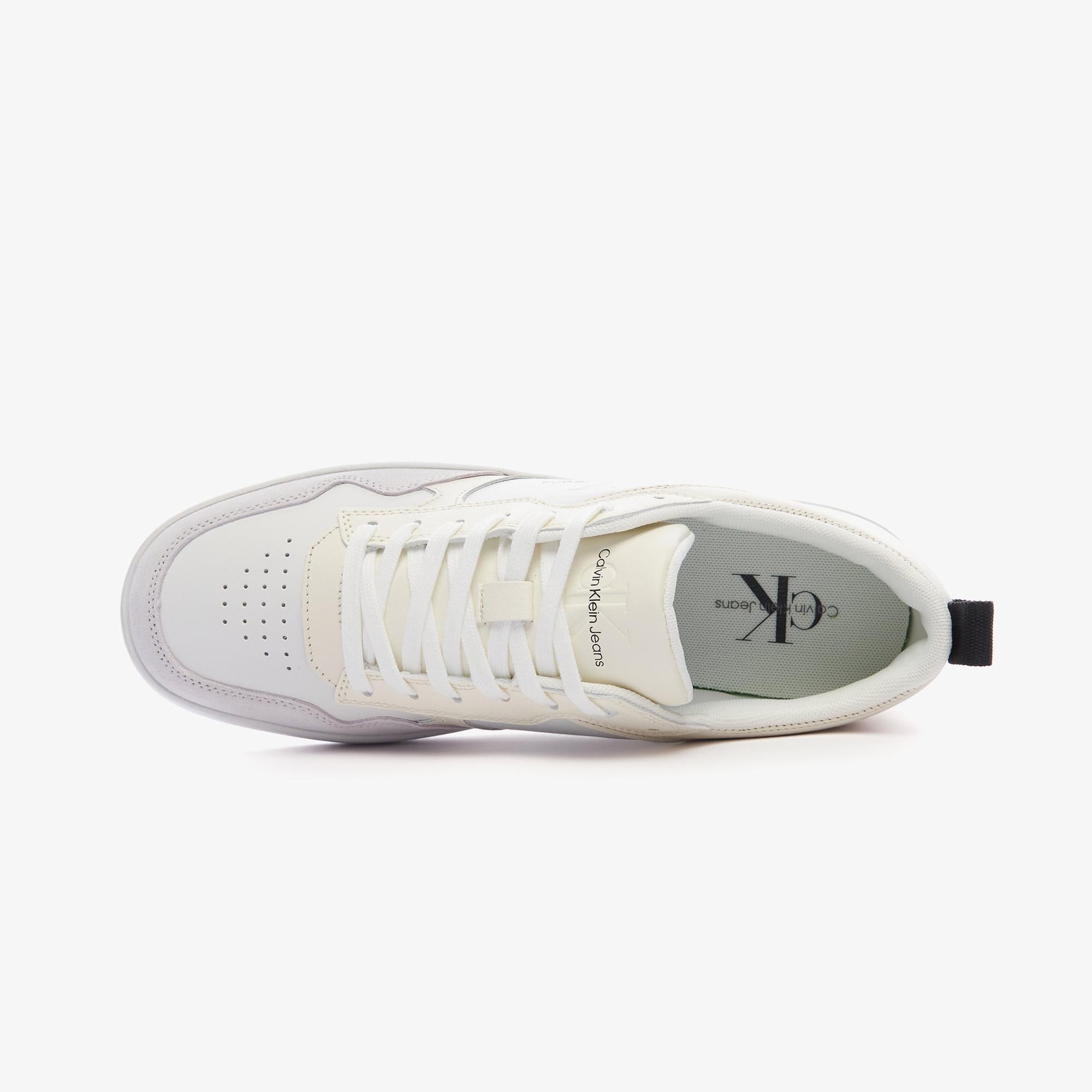 Calvin Klein Jeans Basket Cupsole Low Leather Mono Erkek Bej Sneaker