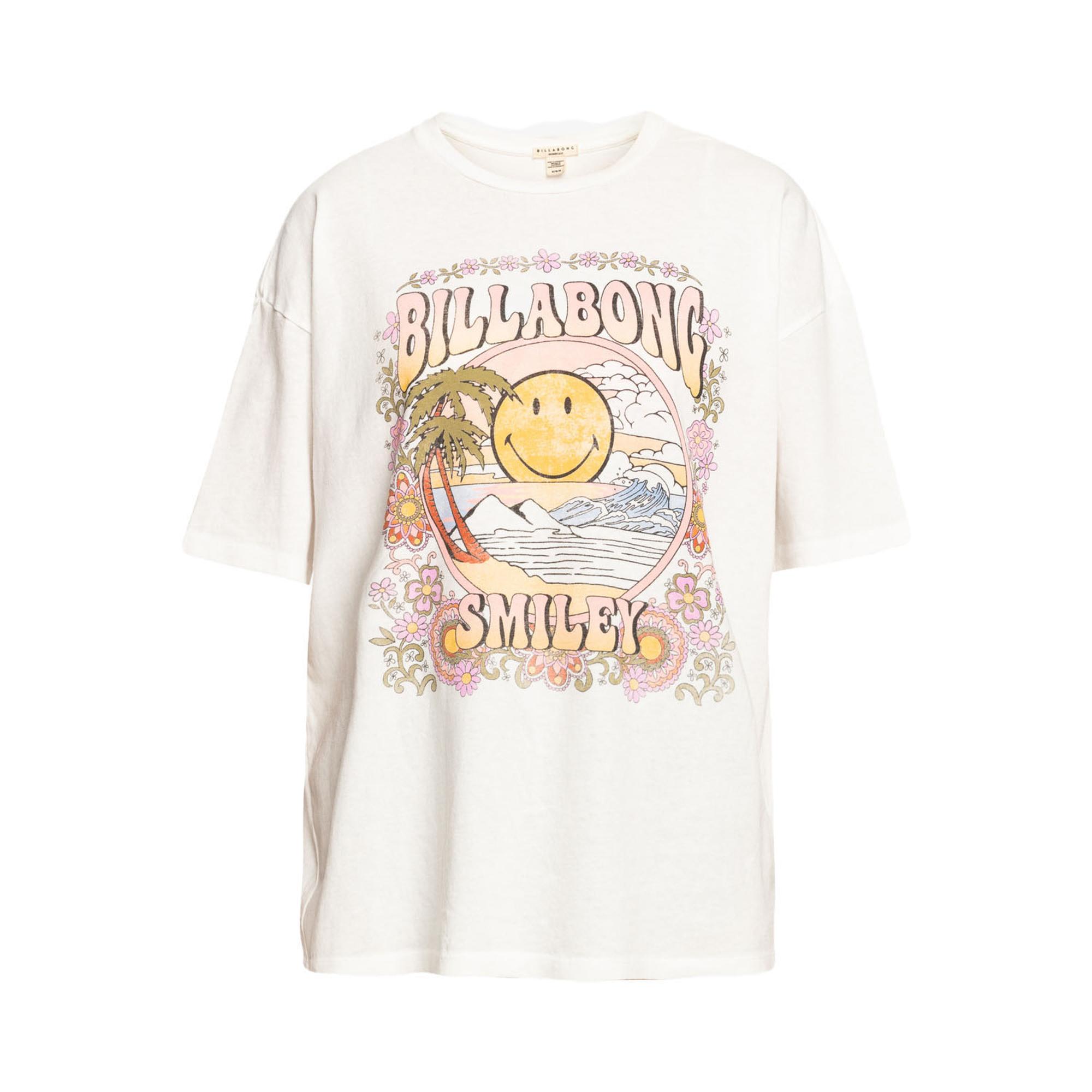 Billabong Smiley True Boy Kadın Beyaz Tişört