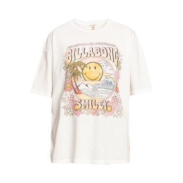 Billabong Smiley True Boy Kadın Beyaz Tişört