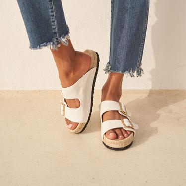  Manebi Nordic Kadın Beyaz Terlik