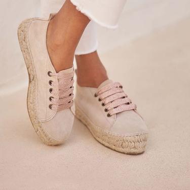  Manebi Bağcıklı Kadın Bej Espadril