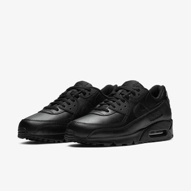 Nike Air Max 90 Leather Erkek Siyah Spor Ayakkabı