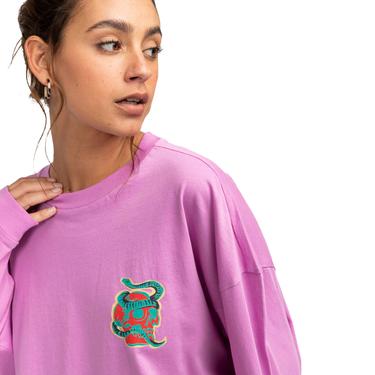  Billabong Beach Boyfriend Crop Kadın Pembe Tişört