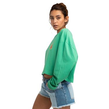  Billabong Beach Boyfriend Crop Kadın Yeşil Tişört