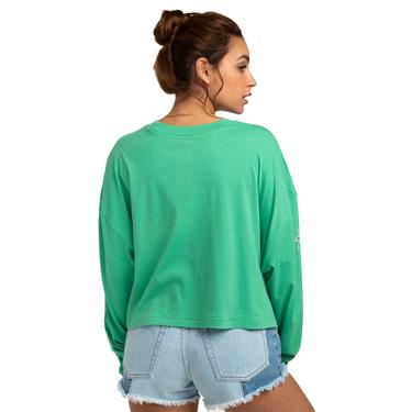  Billabong Beach Boyfriend Crop Kadın Yeşil Tişört