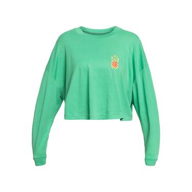  Billabong Beach Boyfriend Crop Kadın Yeşil Tişört