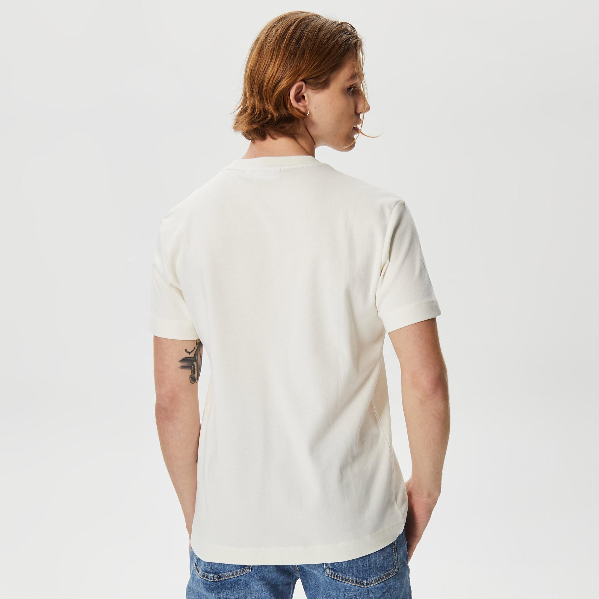 Calvin Klein Micro Logo Interlock Erkek Beyaz T-Shirt