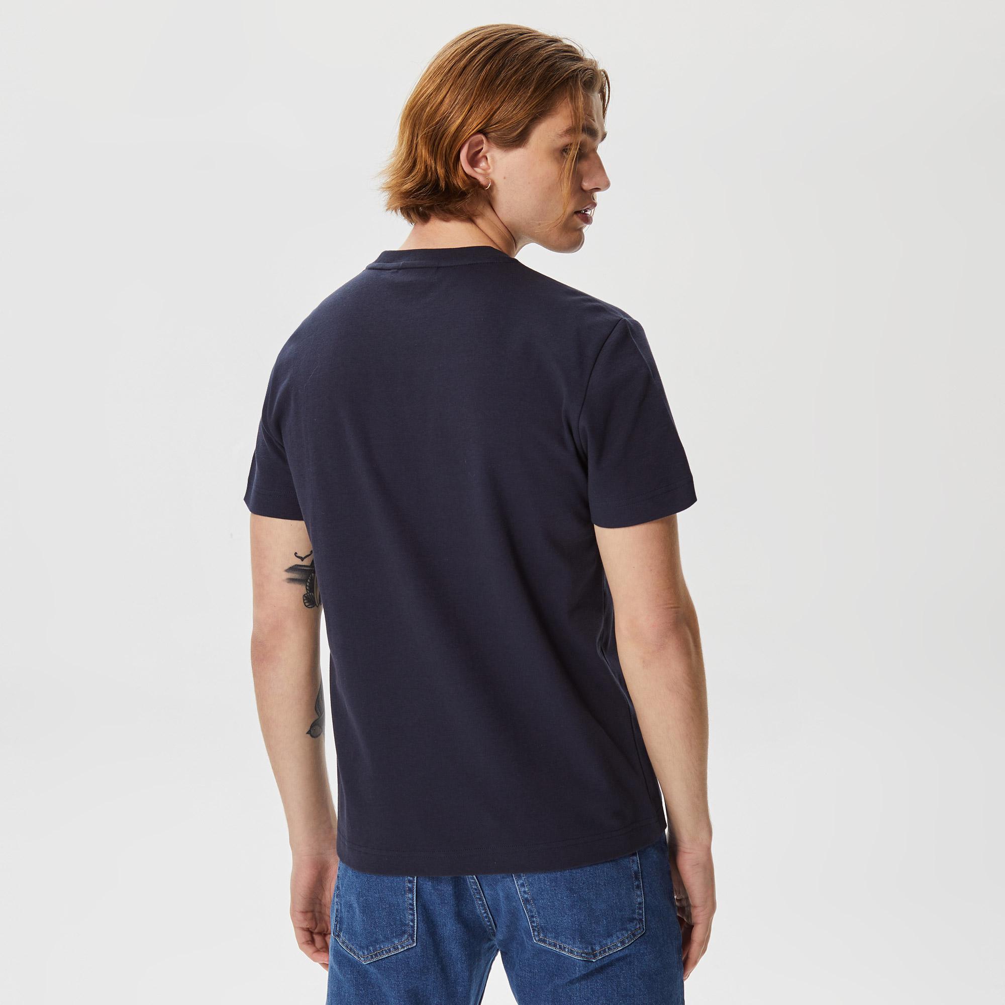Calvin Klein Micro Logo Interlock Erkek Mavi T-Shirt