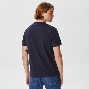  Calvin Klein Micro Logo Interlock Erkek Mavi T-Shirt