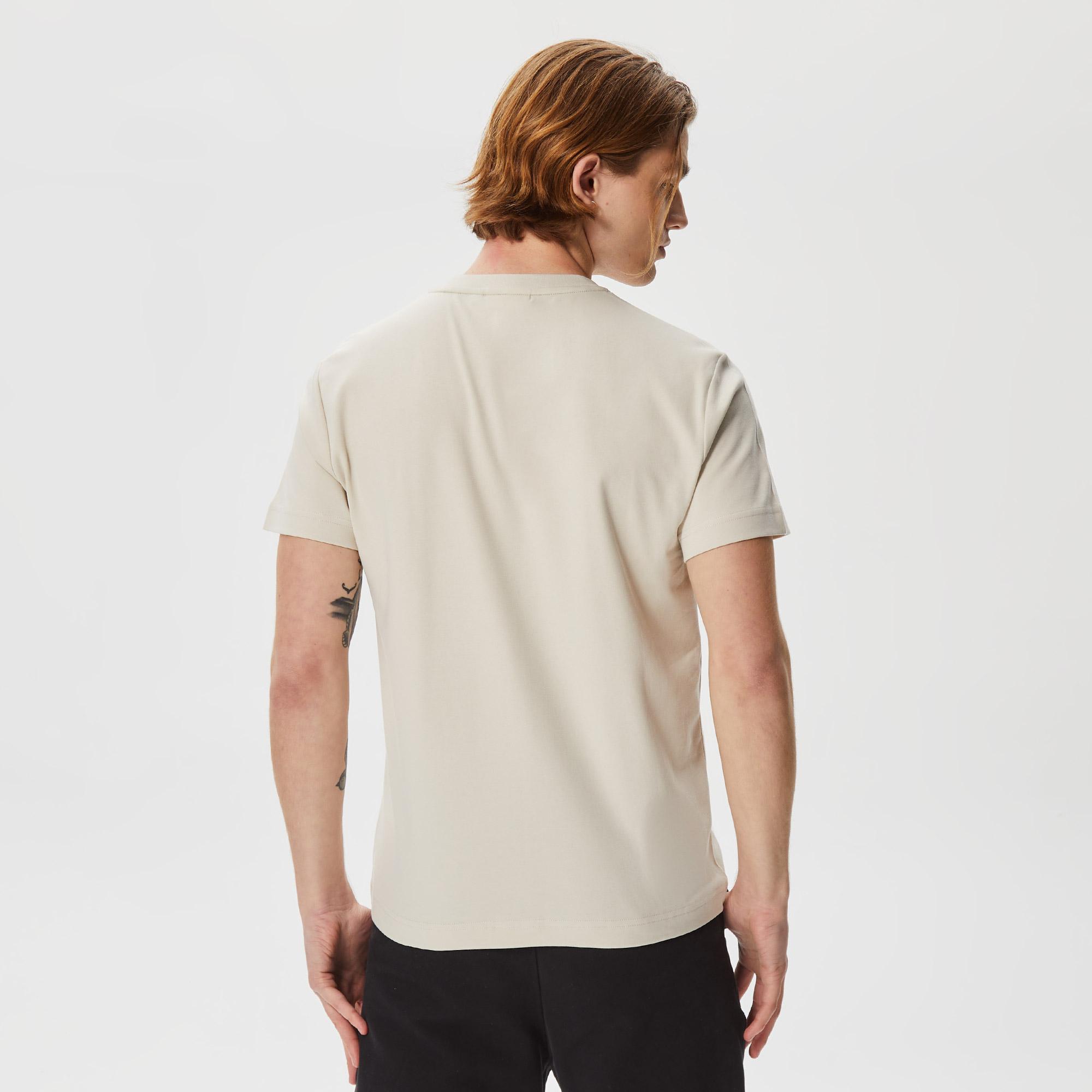 Calvin Klein Micro Logo Interlock Bej Erkek T-Shirt