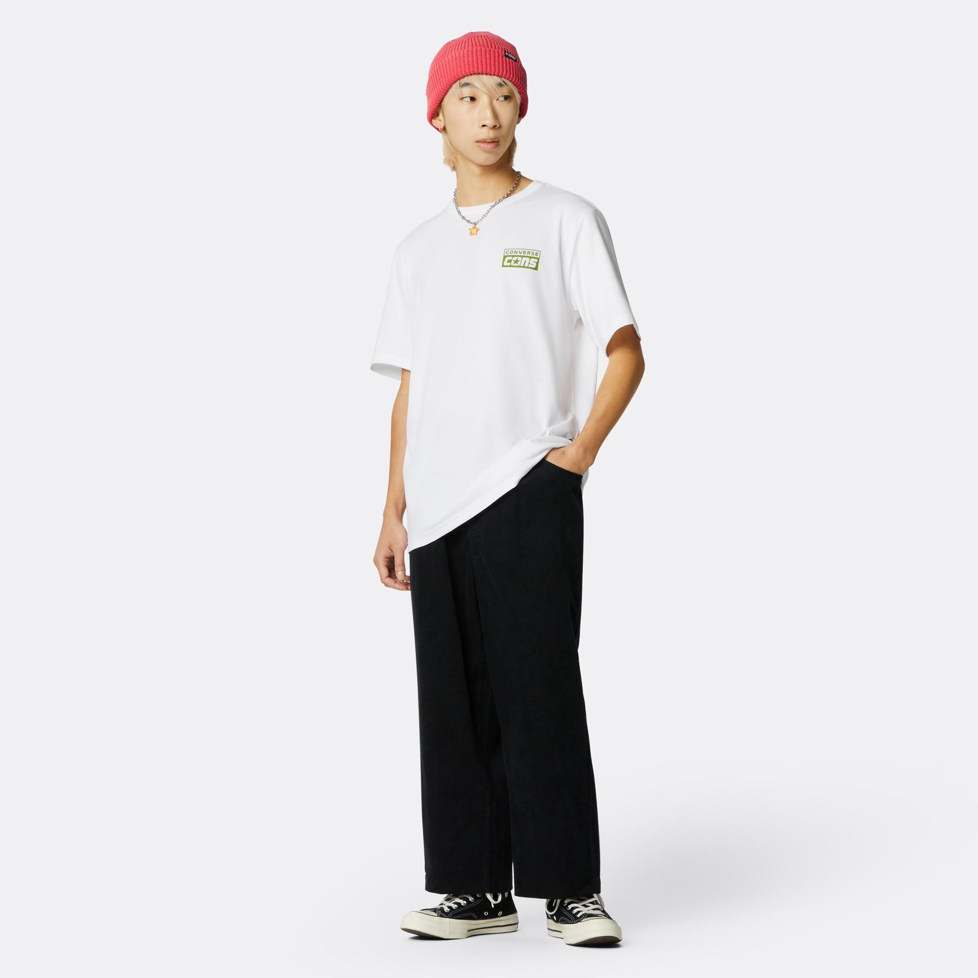 Converse Cons Graphic Erkek Beyaz T-Shirt