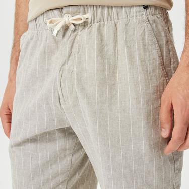  Nautica Erkek Krem Çizgili Bermuda